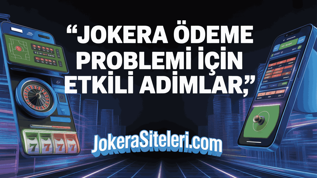 Jokera Ödeme Problemi İçin Etkili Adımlar