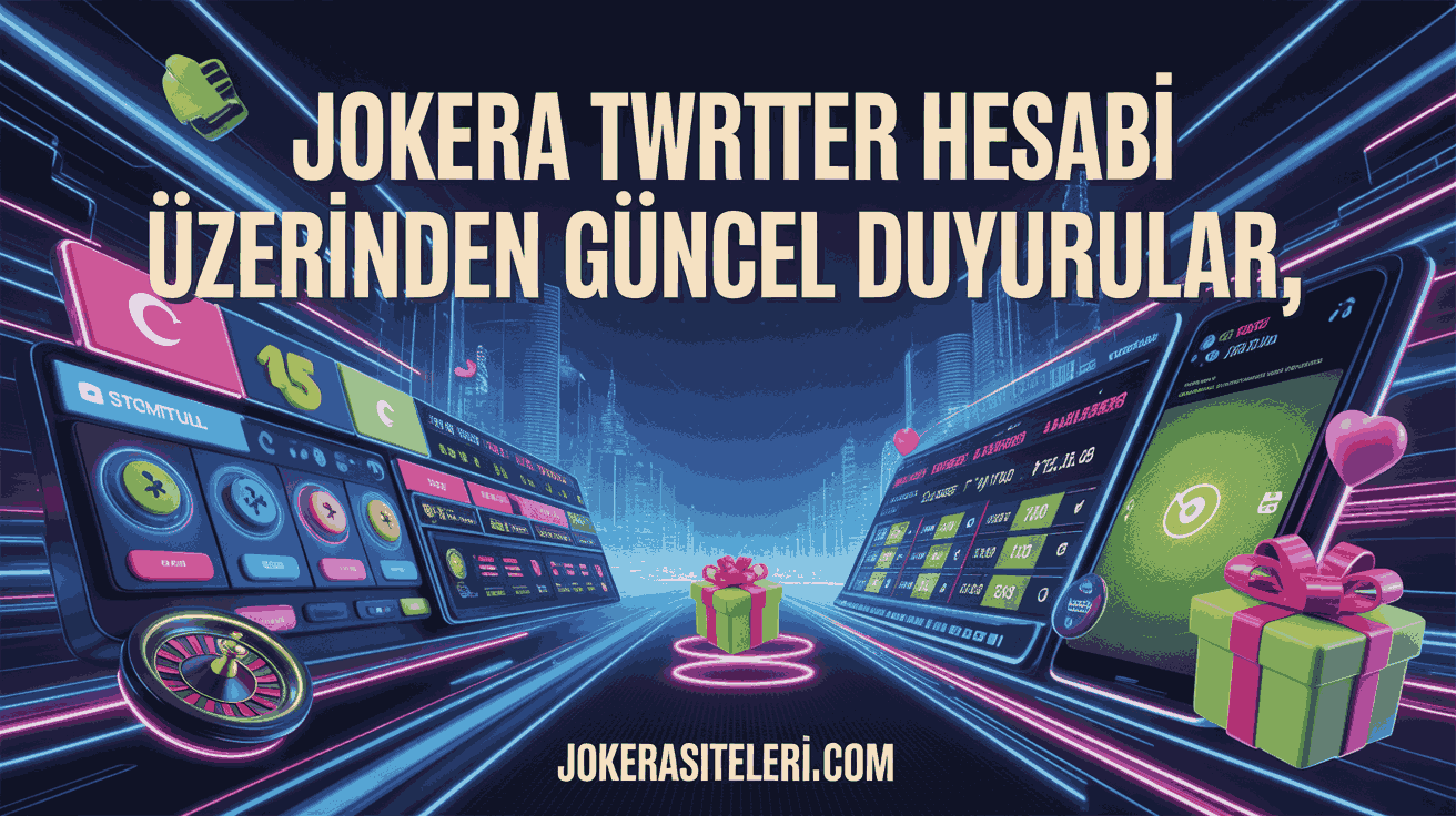 Jokera Twitter Hesabı Üzerinden Güncel Duyurular