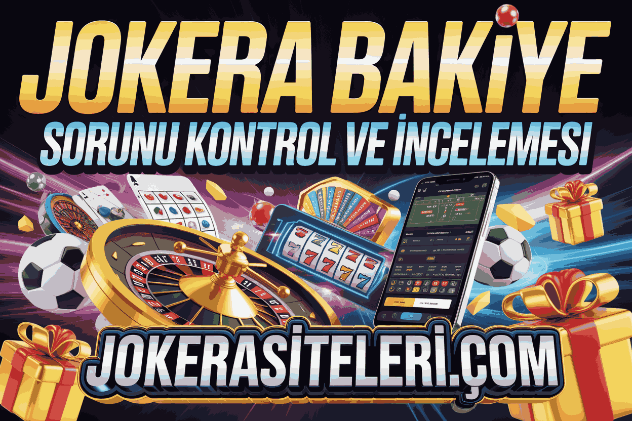 Jokera Bakiye Sorunu Kontrol ve İncelemesi