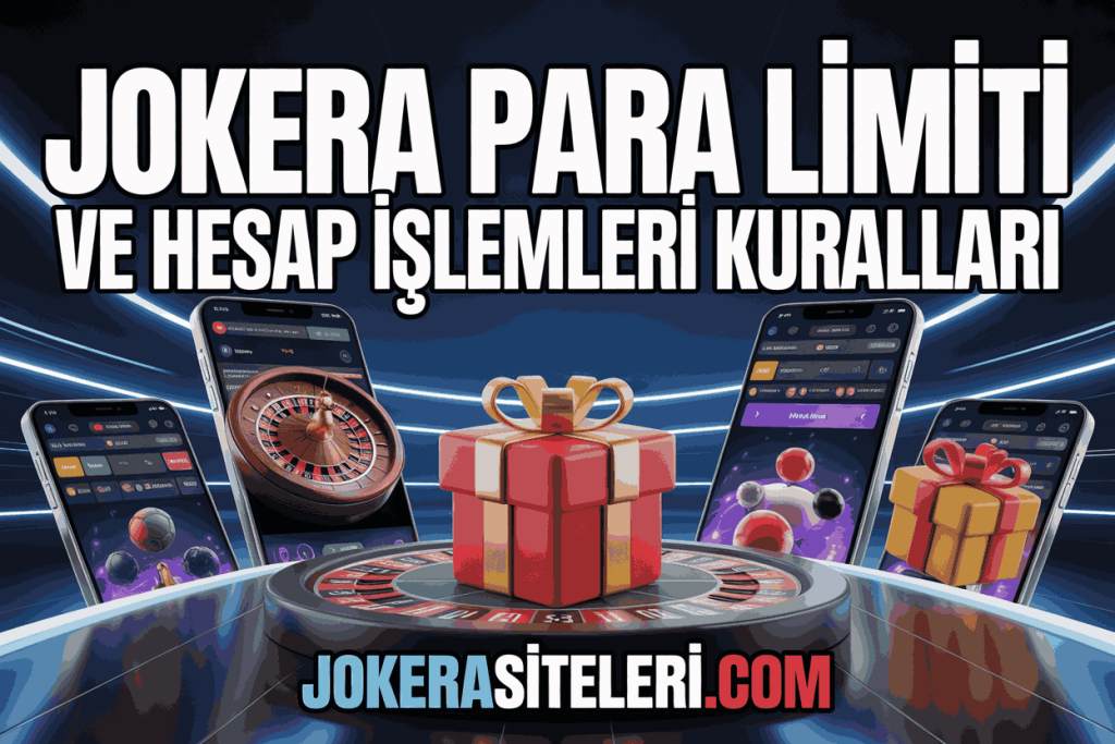 jokera para limiti ve hesap islemleri kurallari